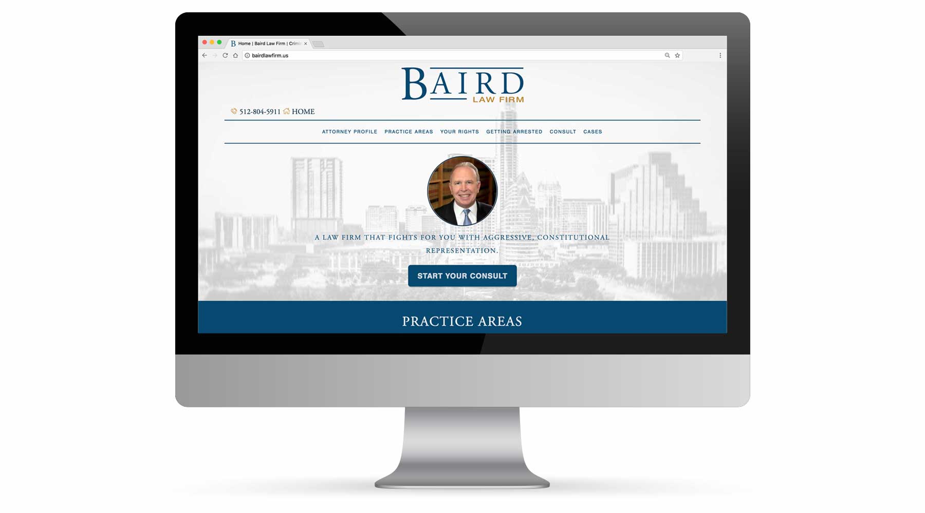 Baird Law Firm Website Portfolio.