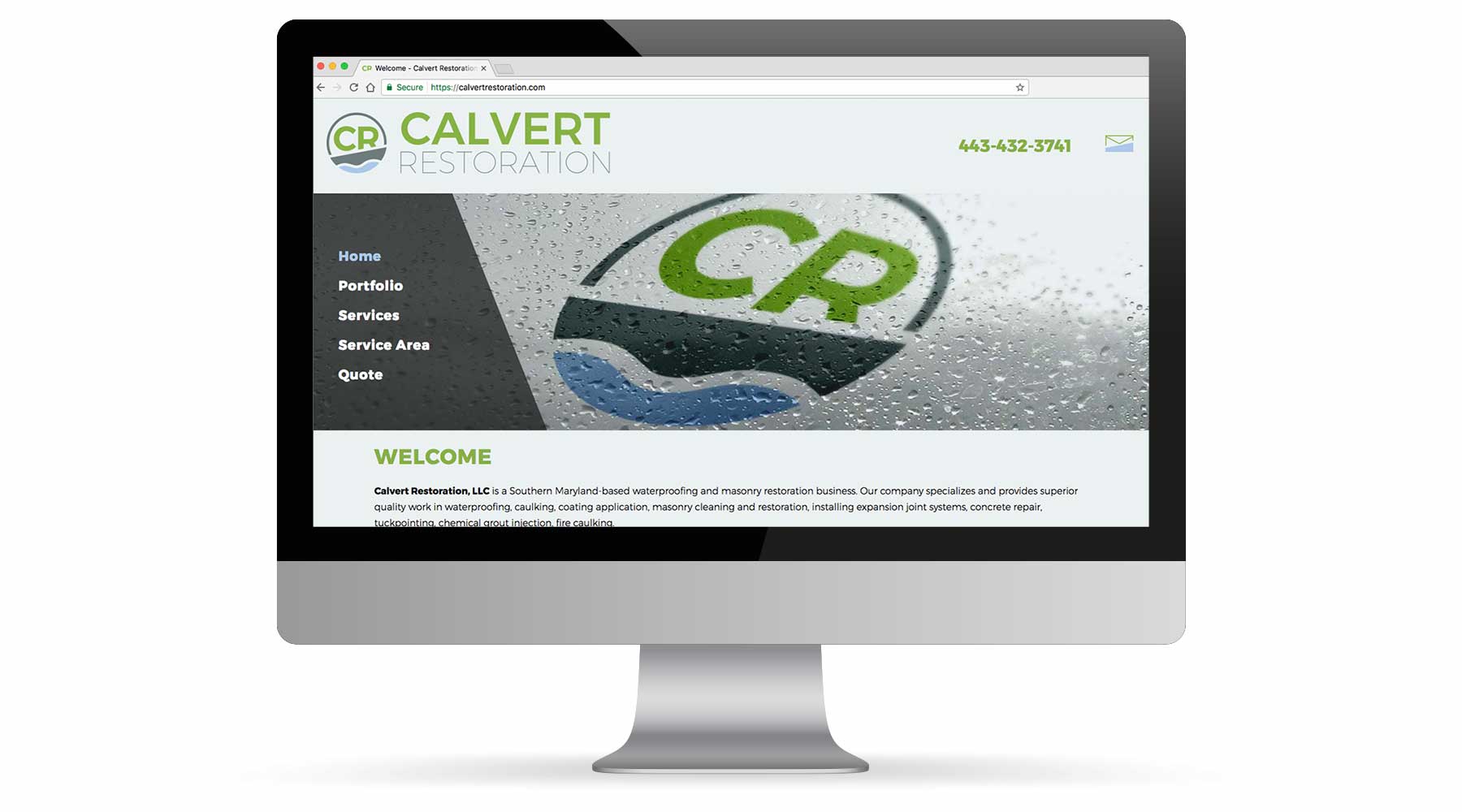 Calvert Restoration Website Portfolio.