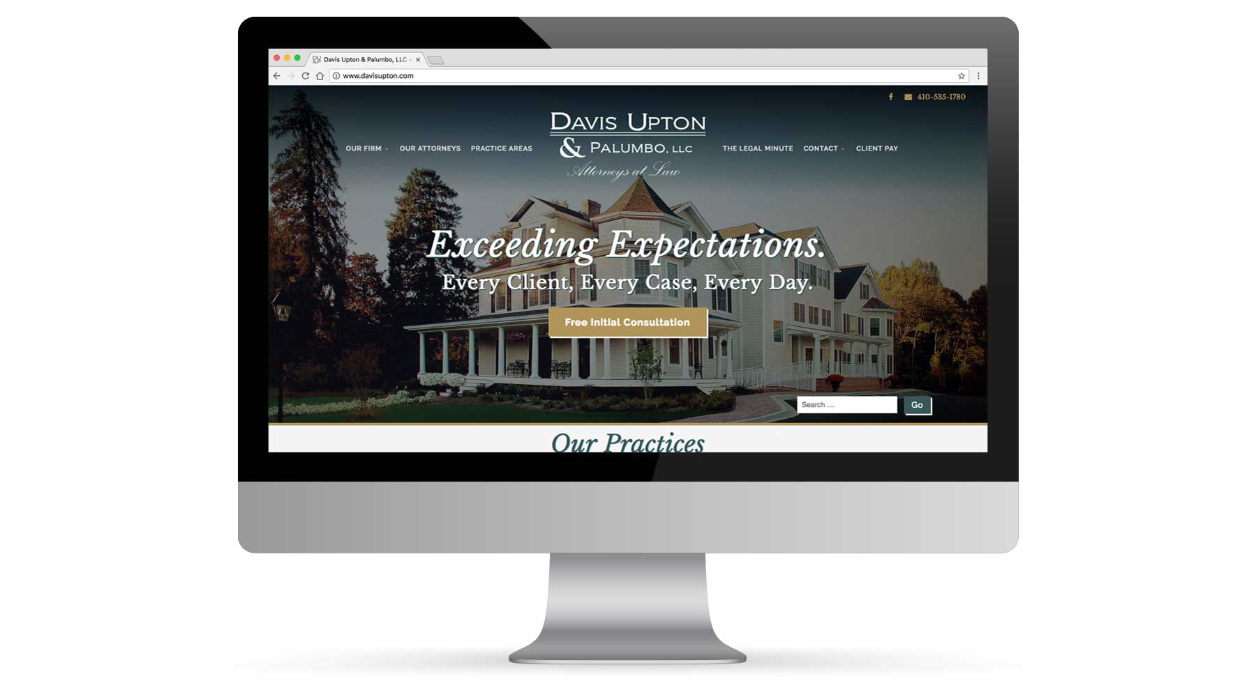 Davis, Upton & Palumbo, LLC Website Portfolio.
