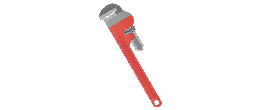 Pipe Wrench Illustration.